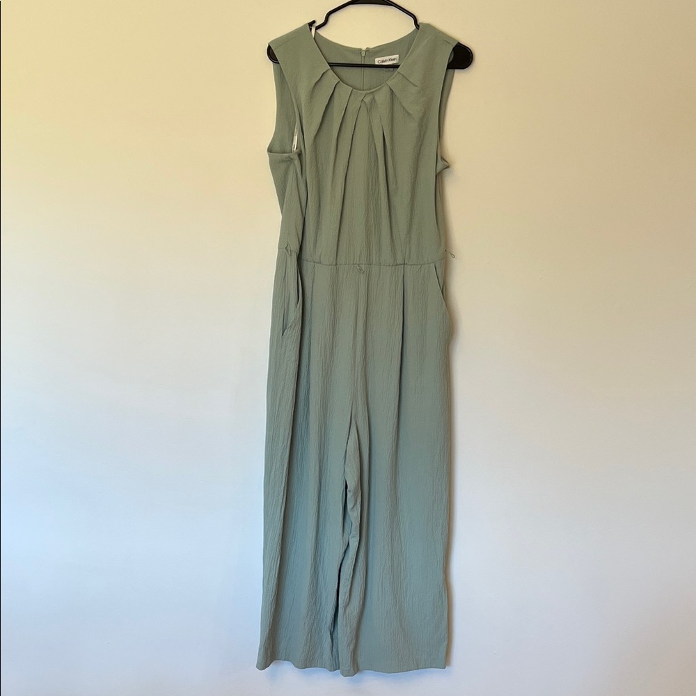 Sleeveless Jumpsuit in Sage Green